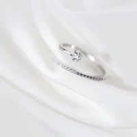 s925 silver star ring womens diamond pentagram open ring trend jewelry diamond ring engagement ring