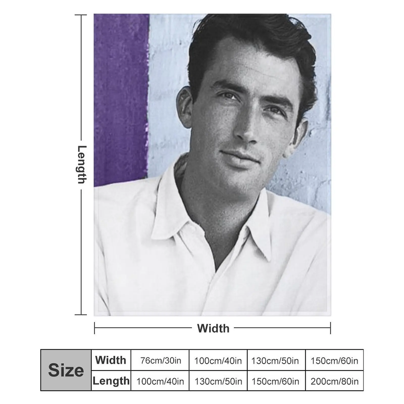 Грегори Пек на синем фоне пледы кровать модное тяжелое одеяло для сна спальный