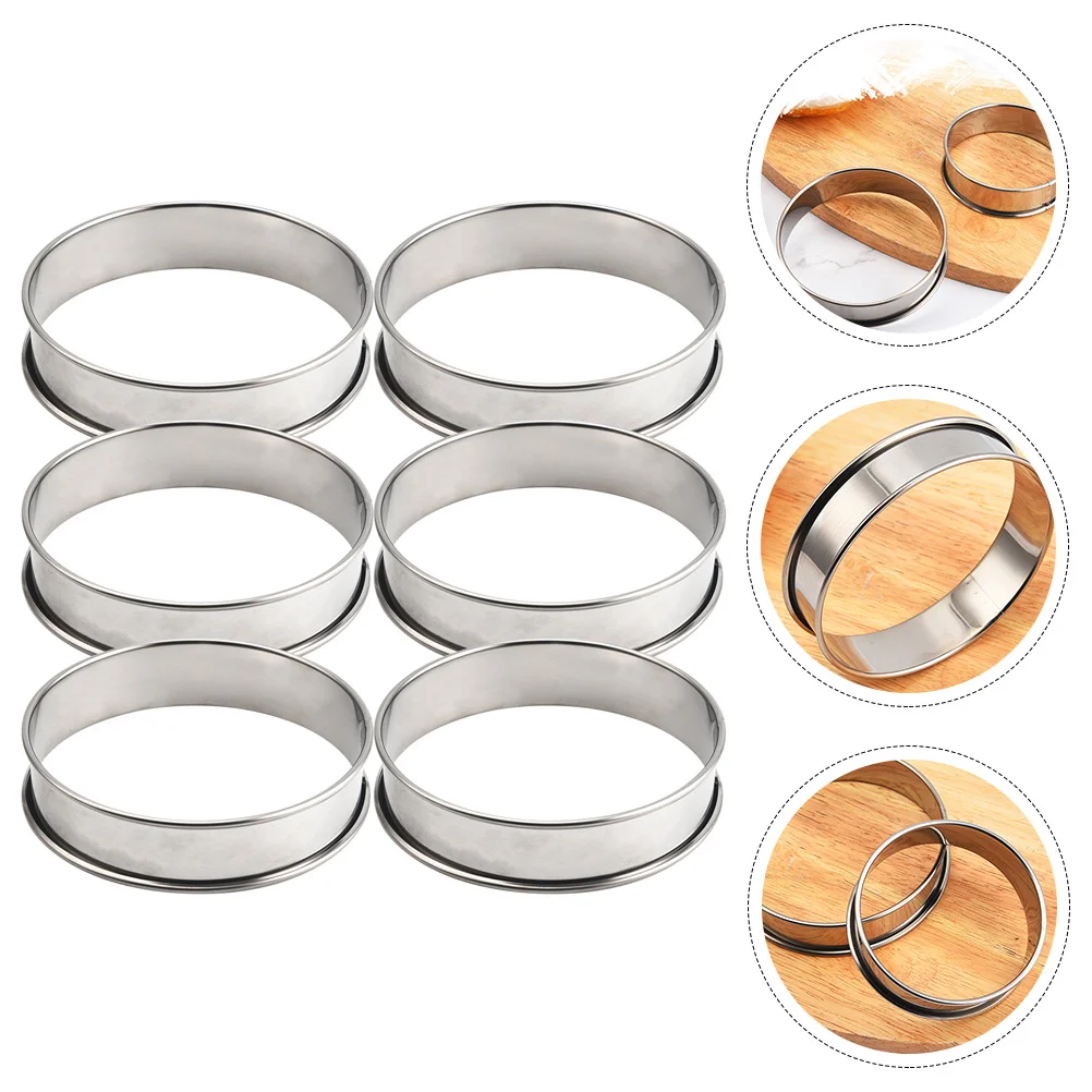 

Baking Cake Ring Cookie Rings Mousse Molds Roundsteel Stainless Pastrymetal Tool Muffin Dessert Kitchen Tart Tools Pie Crust