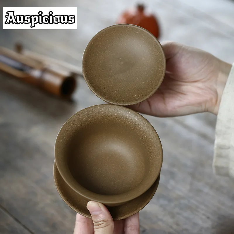 170 мл Yixing знаменитый бутик ручной работы сырая руда фиолетовая глина покрытая