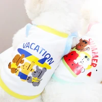pet cooling clothes small dog summer clothing pomeranian schnauzer sleeveless jersey tshirt puppy outfit pet accessories cat