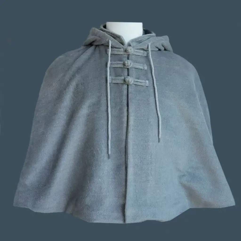 Зимний короткий плащ для медитации буддизма монаха со шляпой утепленный