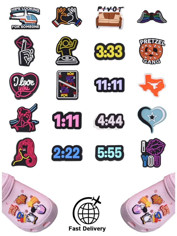 

1Pcs PVC Punk for Crocs Charms DIY Badge Women Sandals Buckle Kids Pins Decoration Jean Shoe Ornaments Party Favors Dropshipping