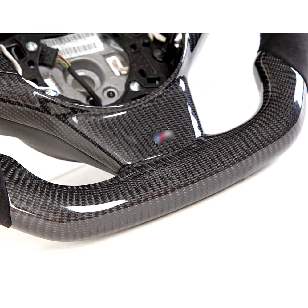 Для BMW E60 Рулевое колесо из углеродного волокна со светодиодной алькантари E61 M5 E63