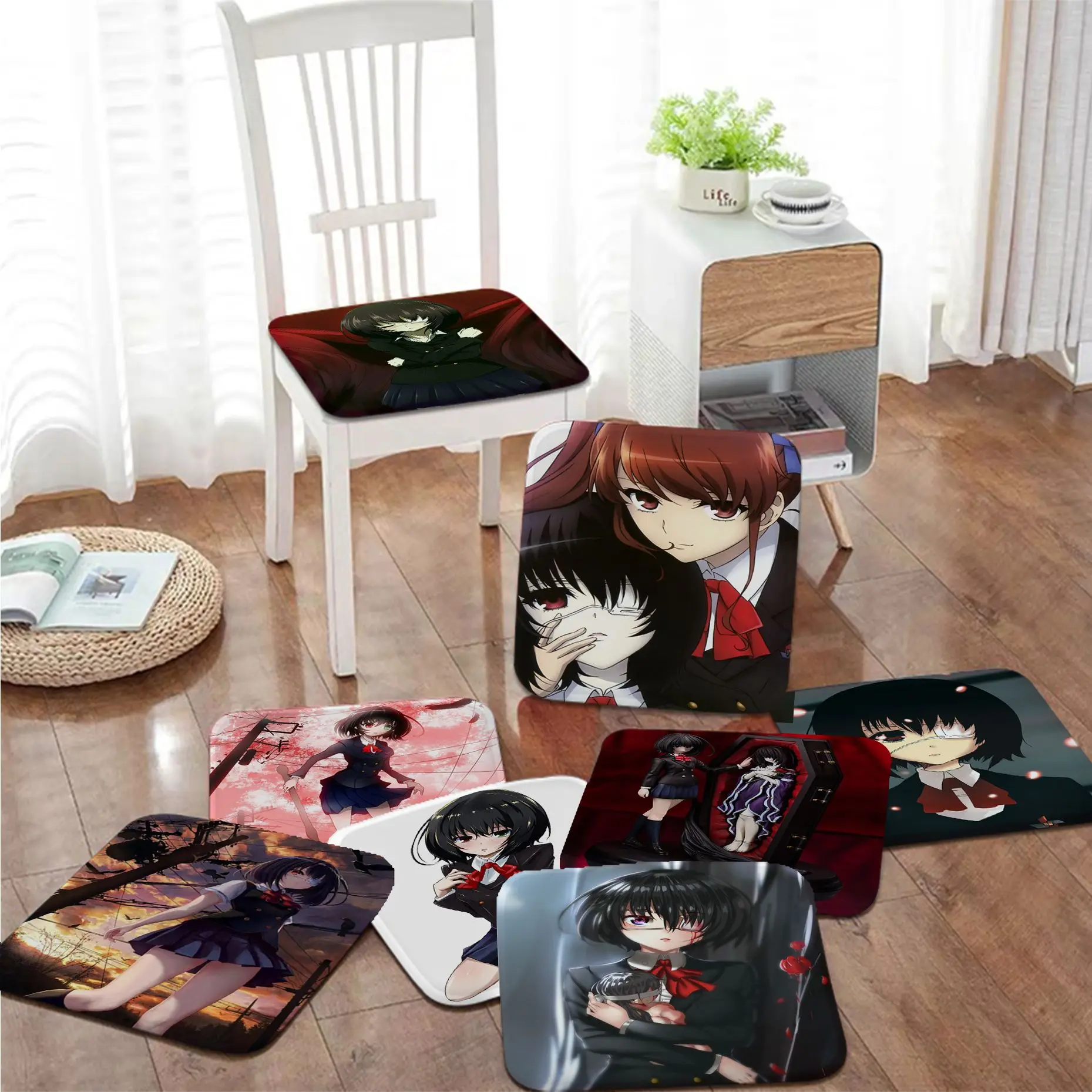 

Japanese Horror Anime Anothe Decorative Chair Mat Soft Pad Seat Cushion For Dining Patio Home Office Indoor Garden Chair Cushion