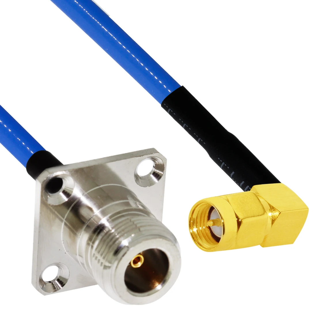 DexMRtiC SMA Male Female RP Angle to N Type Cable RG402.141 Blue Jacket 20cm/50cm/100cm