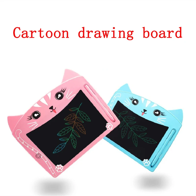 

планшет для рисования，для рисования，рисование，доска для рисования，доска，Игрушки Монтессори, мультяшный Кот, детский ЖК-планшет для пи...