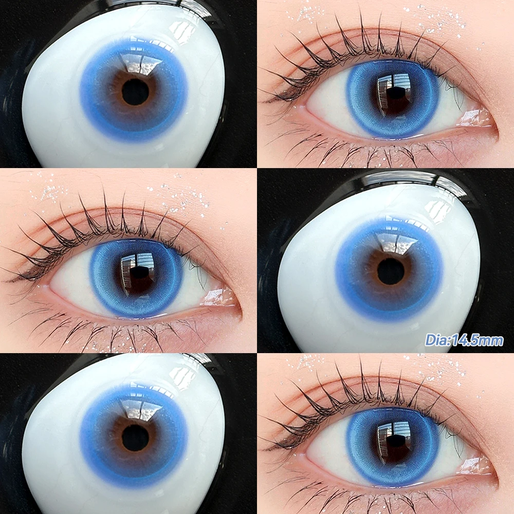 OVOLOOK - Небесно-голубыеизумрудно-зеленыефиолетовые модные гидрогелевые контактные линзы, не вызывающие раздражения, с эффектом натуральных глаз (art.: 3920daee8de72) - 3920daee8de72