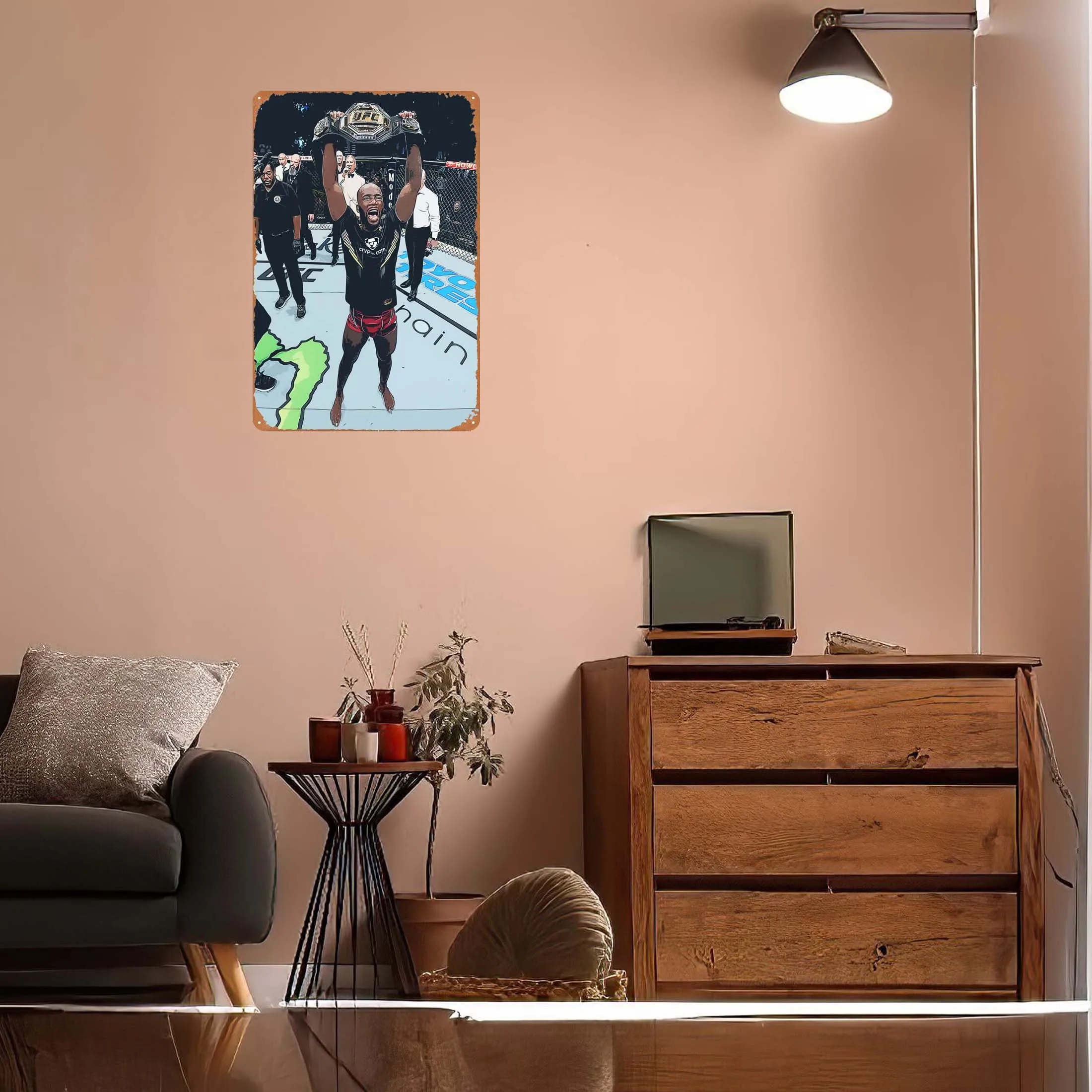Спортивный постер Leon Edwards украшение для дома роскошный металлический жестяной