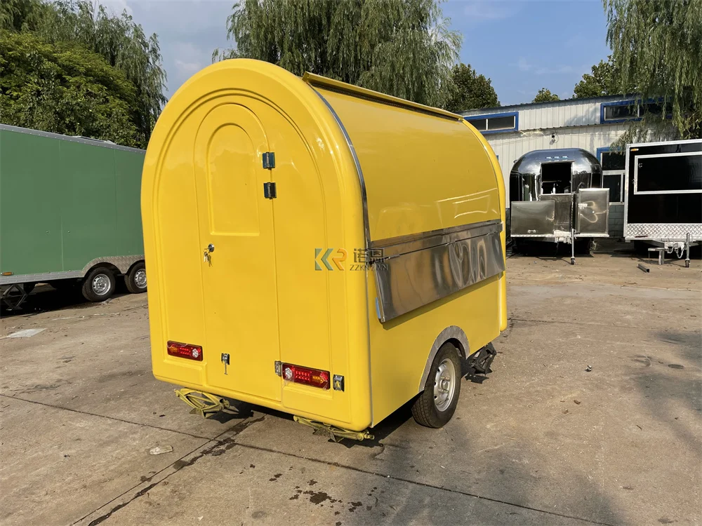 Фото Настроить размер Food Truck Уличные мобильные тележки Пицца Кофе Humberger Концессия Открытый пищевой прицеп Киоск для продажи №4