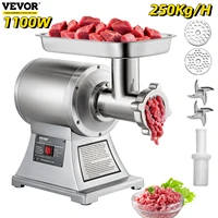 VEVOR 250Kg H Electric Meat Mincer Grinder 1100W Commercial Kitchen Chopper Food Processor Sausage Maker Machine Home Appliance