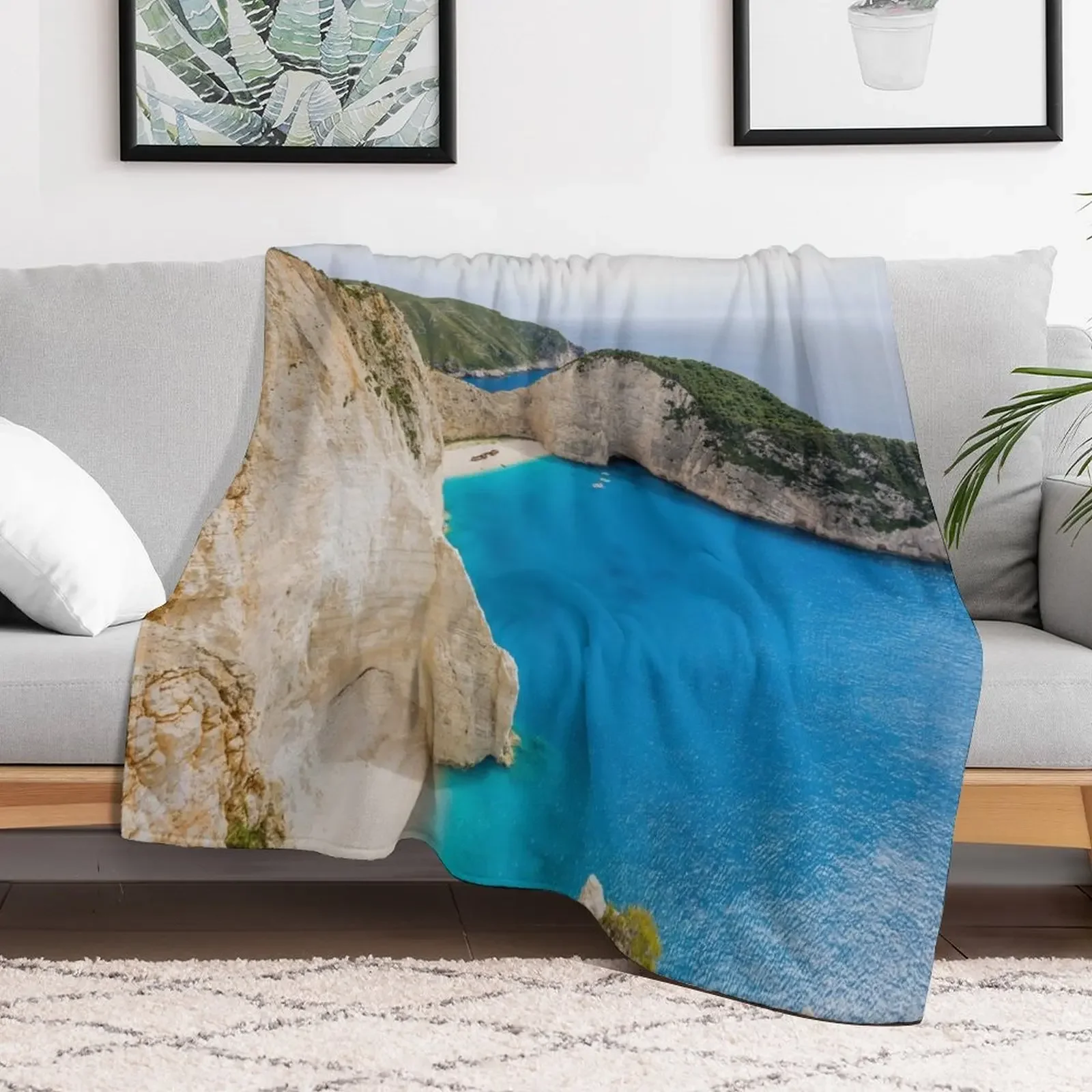 Роскошные утолщенные Дизайнерские пушистые одеяла с изображением гор и моря