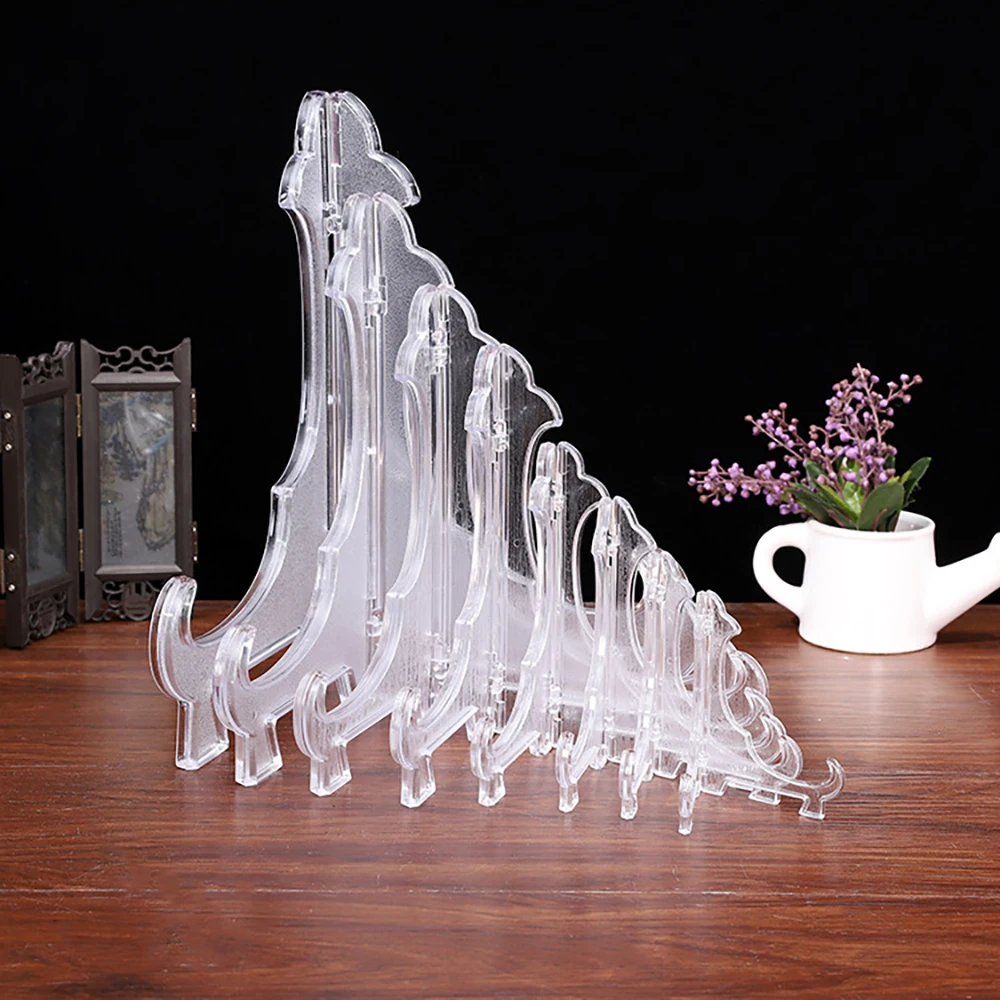 Plastic Easels Plate Holder Weddings Photo Picture Frame Display Stand Display Dish Stand Rack Pedestal Holder Home Decoration images - 6