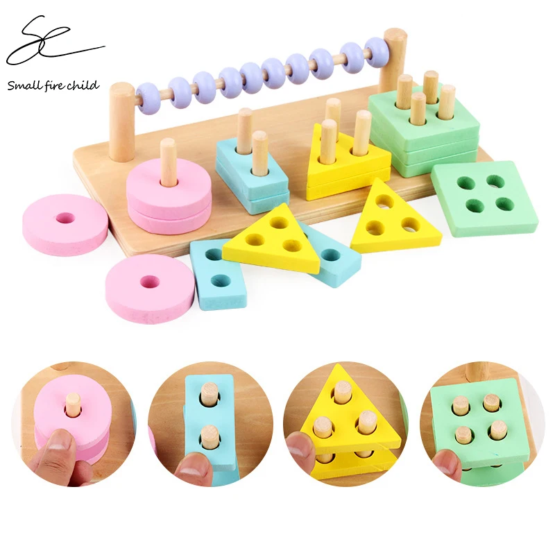 

Новые Деревянные игрушки Монтессори, обучающая помощь, соответствующие цифровой форме, подсчет спички, раннее образование, Обучающие матем...