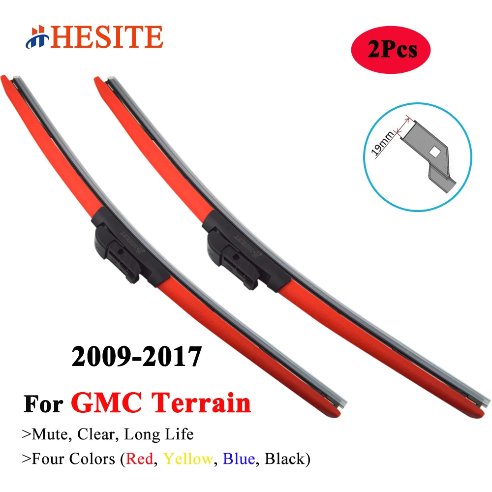

HESITE Colorful Wiper Blades for GMC Terrain SUV 2.4 AWD 2009 2010 2011 2012 2013 2014 2015 2016 2017 Car Accessories Gadgets