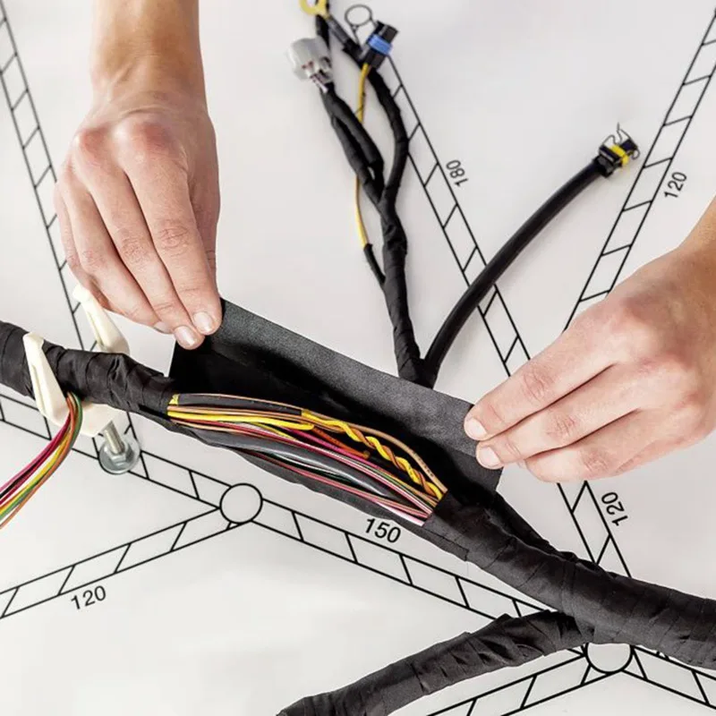 

Flannel Tape Car Harness Wiring Harness Shock Absorption Noise Reduction Wear Tape Width 9Mm Length 15M High Quality