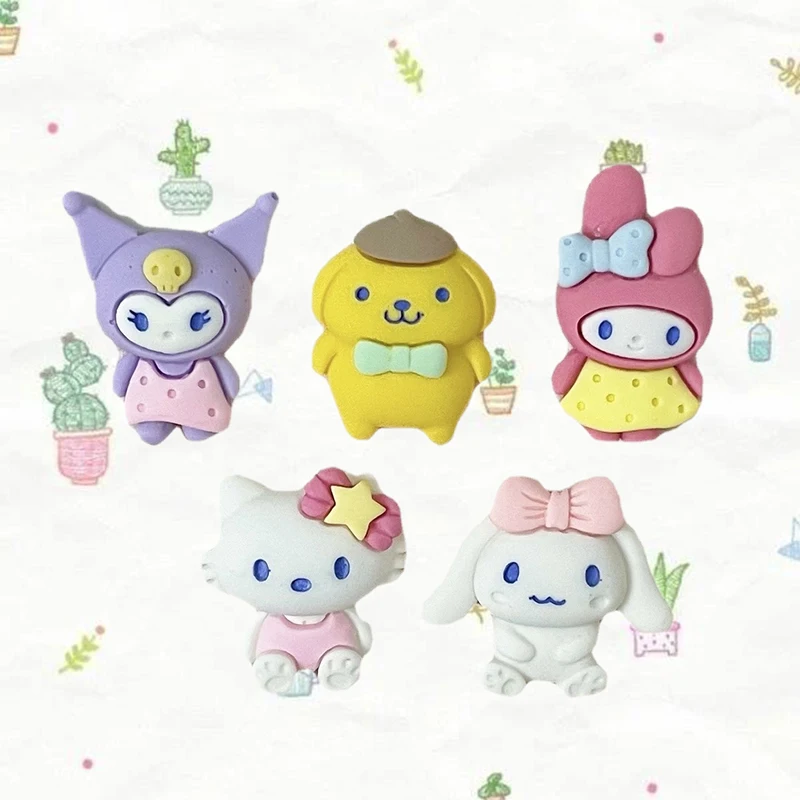 

20Pcs/set Sanrioed My Melody Nail Sticker Cinnamorol Cute Diy Phone Case Hairpin Resin Nail Jewelry Accessories Toy Girl Gift