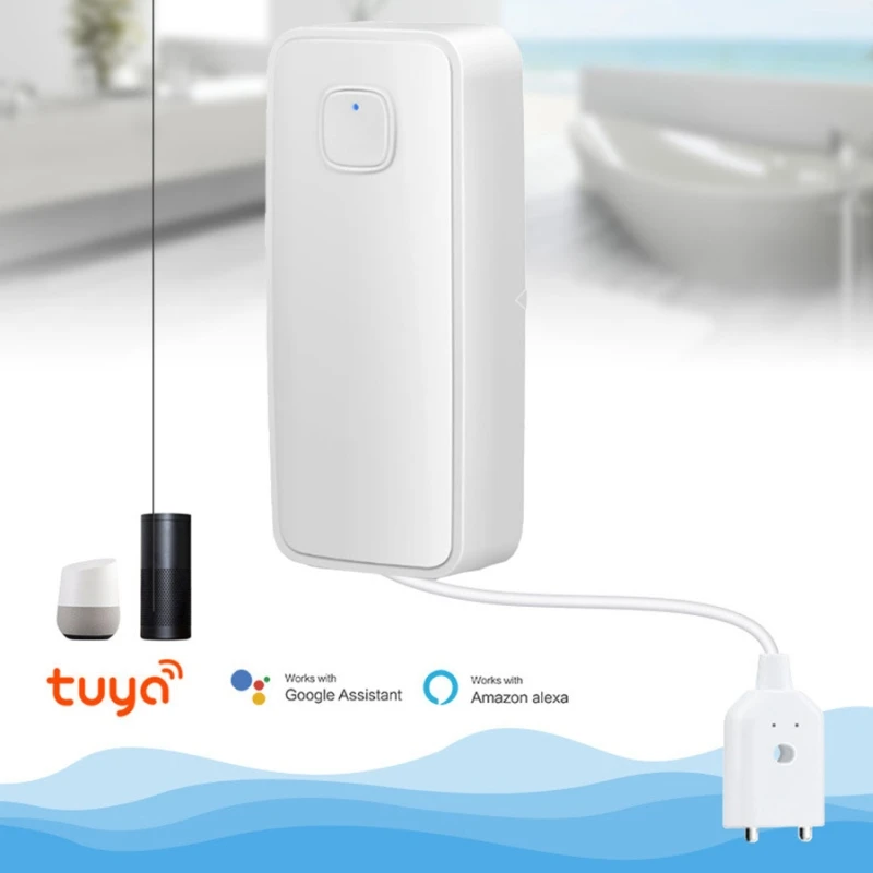 

Умный датчик утечки воды Tuya, работает с Wi-Fi, автоматический клапан «сделай сам», умный дом, управление через приложение 2022