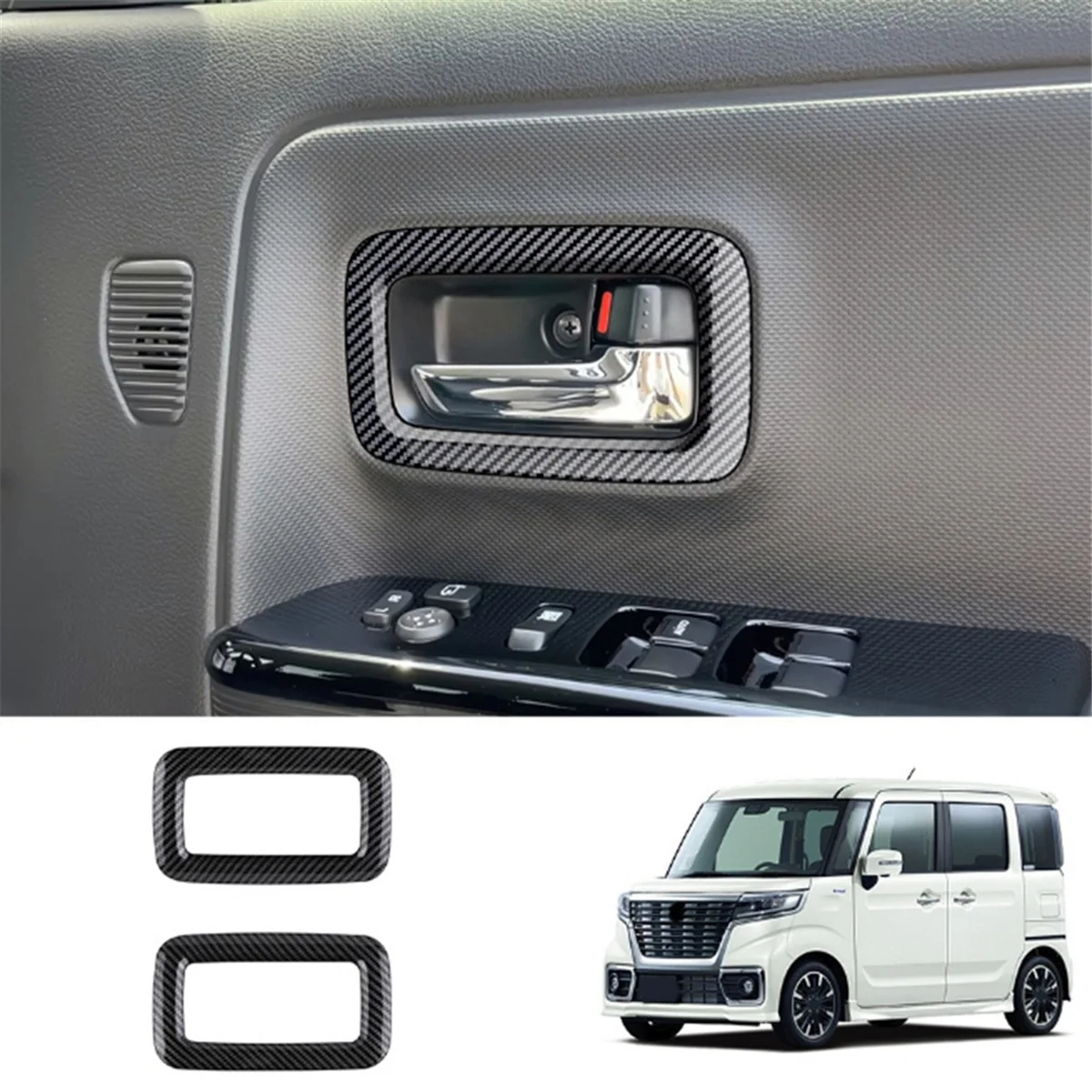 Автомобильная внутренняя дверная ручка из углеродного волокна крышка для Suzuki