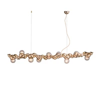 led postmodern dimmable chrome gold molecule chandelier lighting 2022 new trend lustre hanging lamps for living room