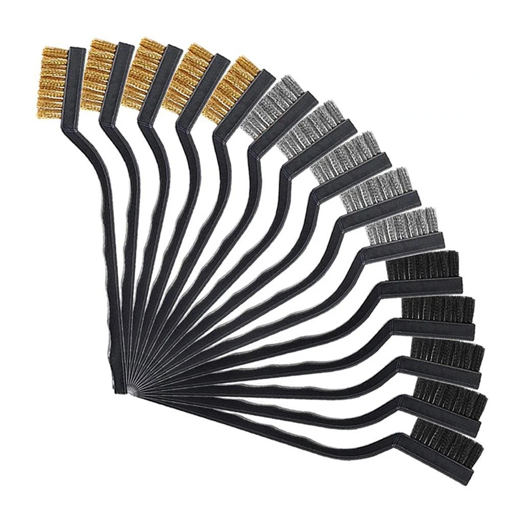 

6/10/15pcs 170mm Mini Brushes stainless steel/brass/nylon bursh Paint Remove Metal Scrubbing Polishing Burring Brush