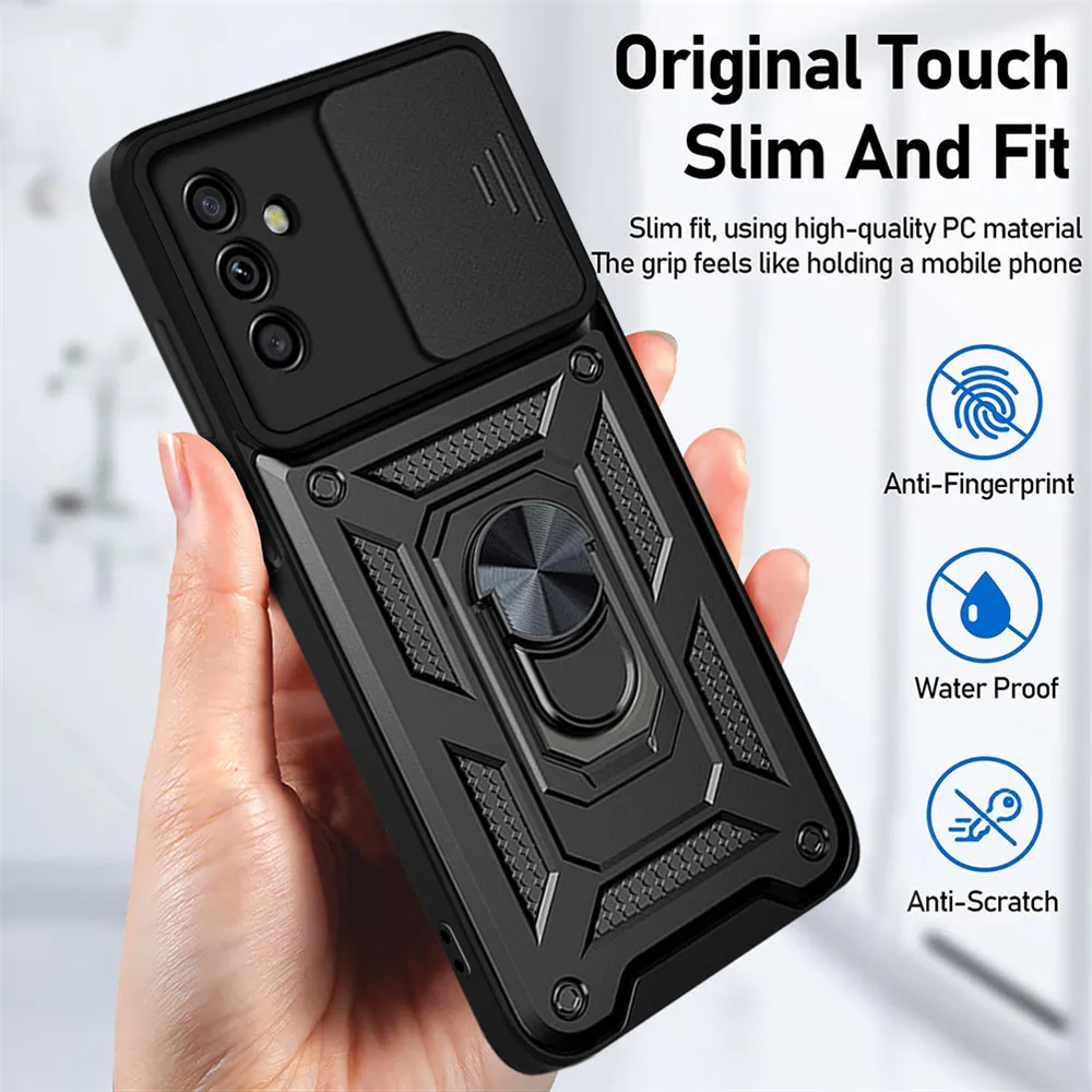 

Samsung A13 Shockproof Case for Samsung A13 5G A03S A22 A32 A52S A72 A51 Push Pull Camera Protection Cover for Galaxy M52 5G