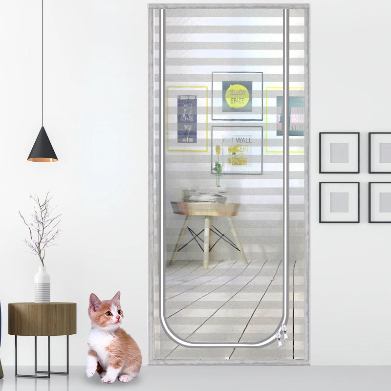 

Door Curtain Zipper Design Prevent Kittens and Puppies From Going Out Isolation Net To Prevent Mosquitoes and Insects Isolation