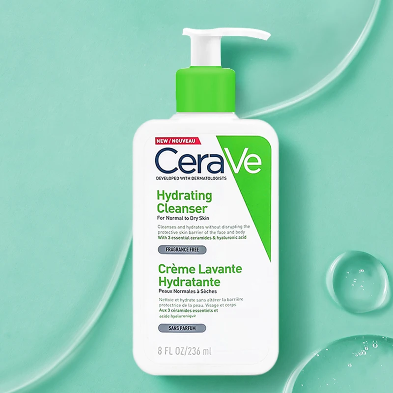 

CeraVe Hydrating Facial Cleanser Moisturizing Non-drying Non-Foaming Gentle Face Wash with Hyaluronic Acid Ceramides 236ml