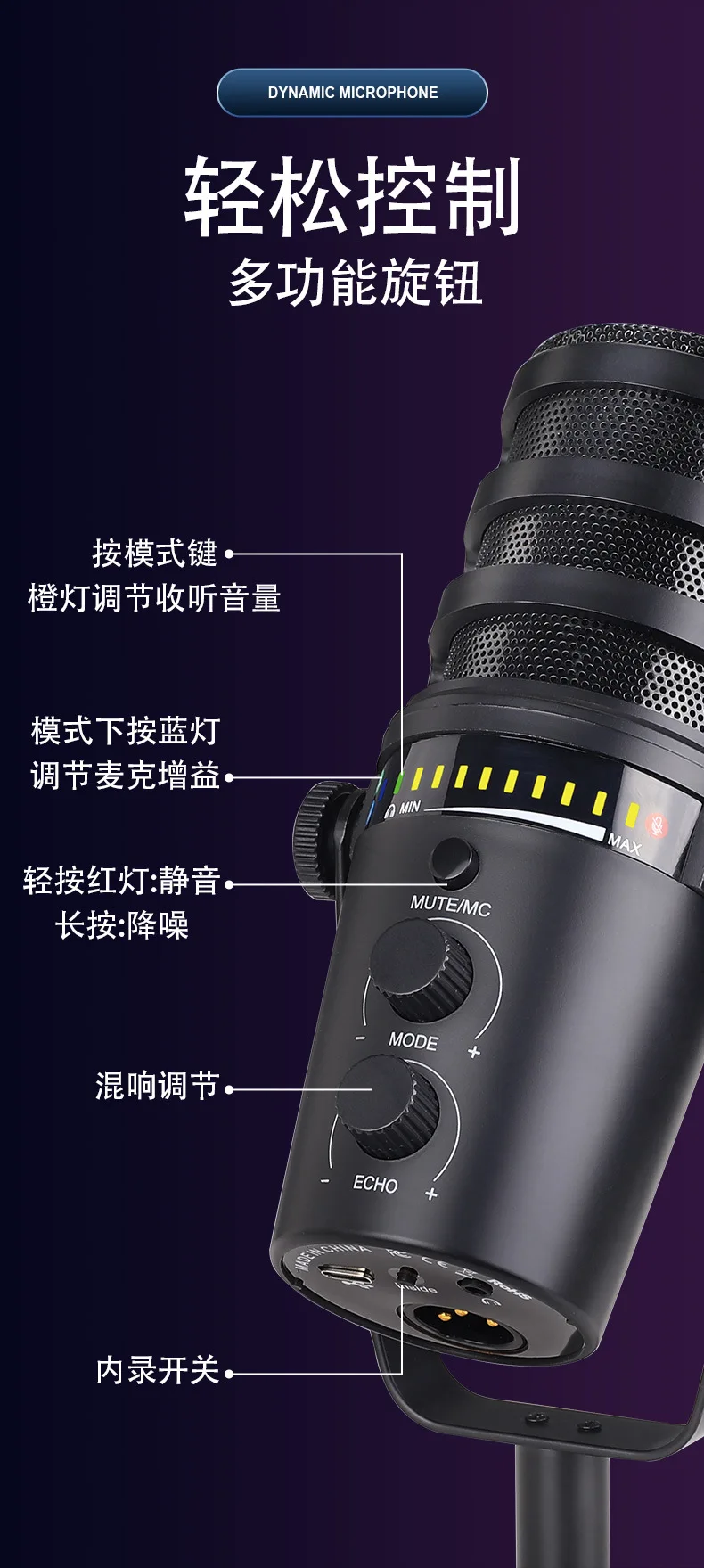 Проводной USB-микрофон GAM-MV7