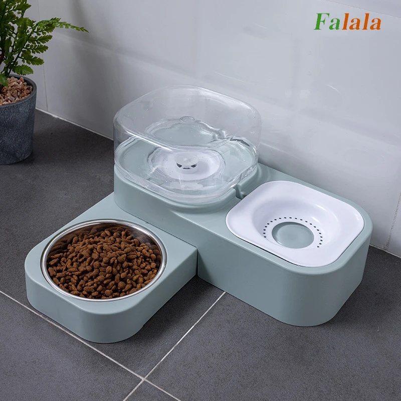 

Сферическая миска для домашних питомцев, двойная чаша, автоматическая миска для питья кошек, не намокающая, для еды, для риса и других собак