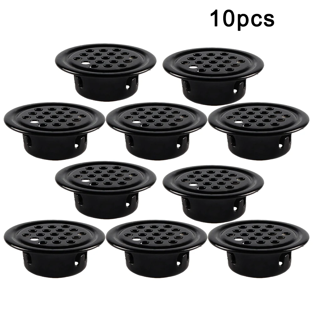 

10PCS Wardrobe Cabinet Mesh Hole Metal Cabinet Cupboard Round Air Vent Grill Cover Ducting Ventilation Furniture Accessories