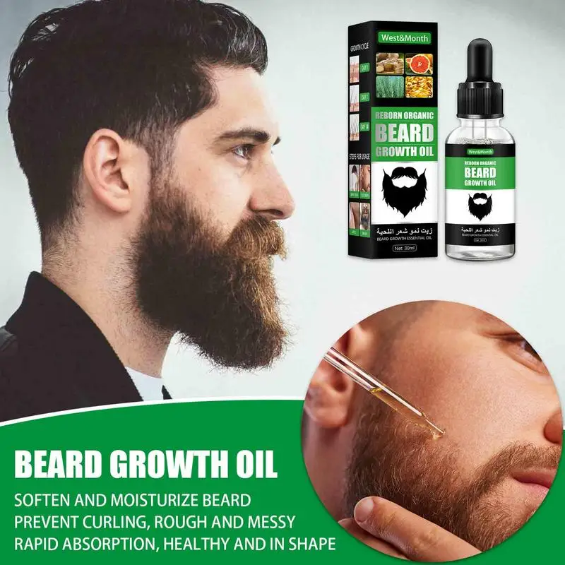 

30ml Men Natural Beard Growth Oil Moisturizing Smoothing Hair Growth Tools Dashing Gentlemen Beard Oil Conditioner Beard Care
