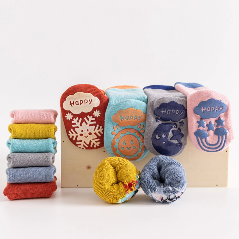 

Kids Children's Socks for Girls Boys Anti-slip Print Cotton Toddlers Baby Christmas Socks Newborns Infant Short Socks Clothing