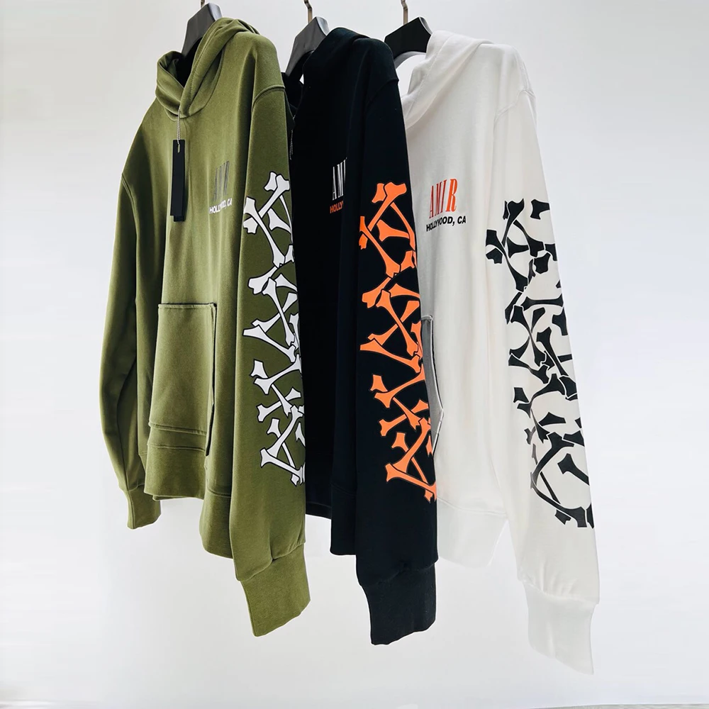 

Толстовка Мужская/женская с принтом черепа AMR, брендовый свитшот с надписью, Свободный пуловер с капюшоном, 2022fw
