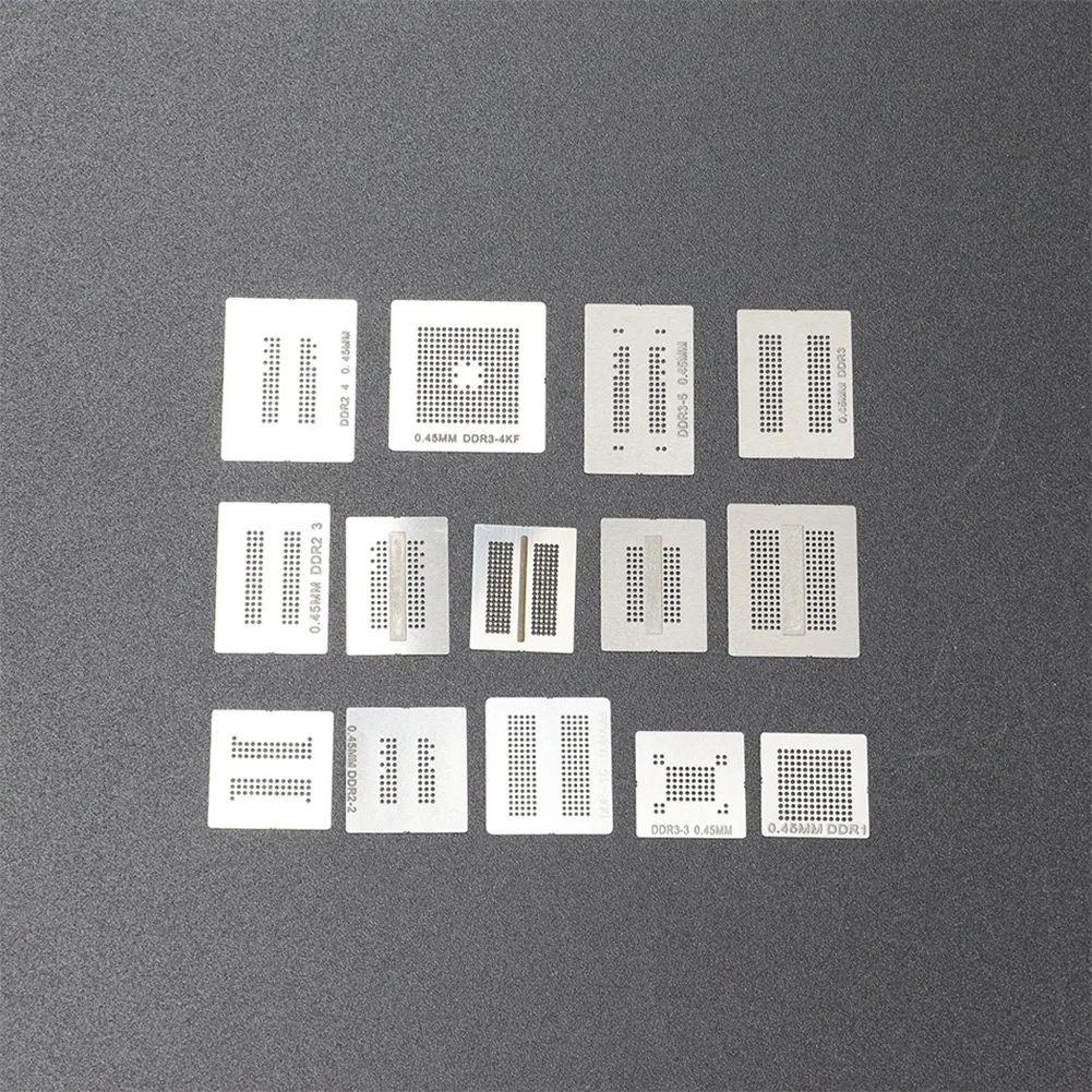 

14/16pcs Stencil Template Set Reballing Station For Second Third-generation BGA Package Memory Desktop Graphics Memory