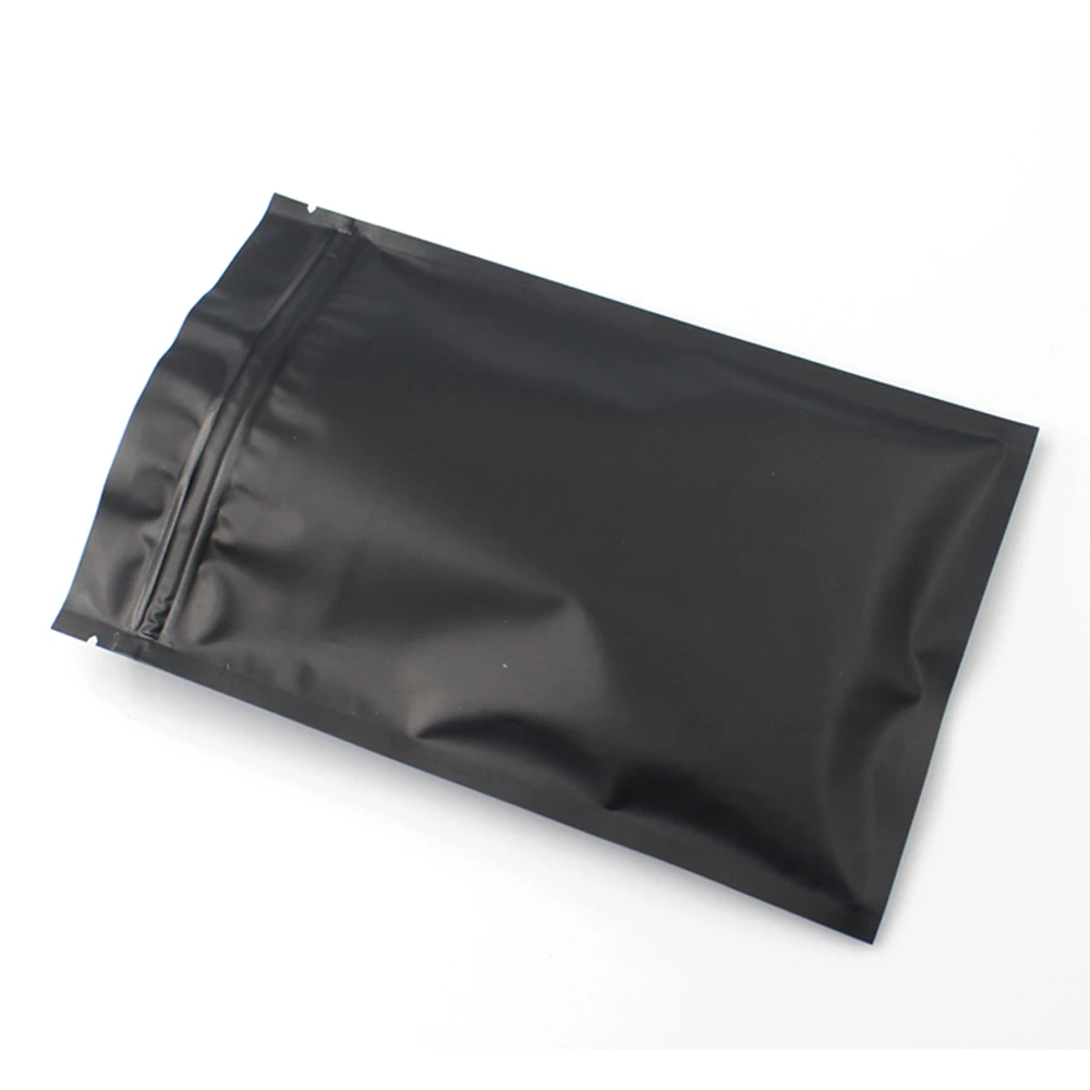 100 шт. матовые черные алюминиевые мини-пакеты из майларовой фольги пакеты для