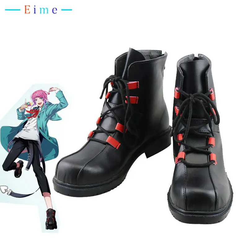 Game Division Rap Battle Amemura Ramuda Cosplay Shoes PU Leather Shoes Halloween Carnival Boots Prop Custom Made