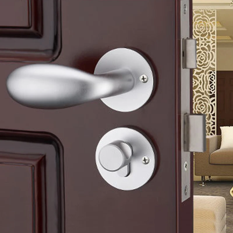 

ZENHOSIT Black Simple Mechanical Split Interior Door Handle Lock Mute Bearing Bedroom Kitchen Handlesets for Home Hardware