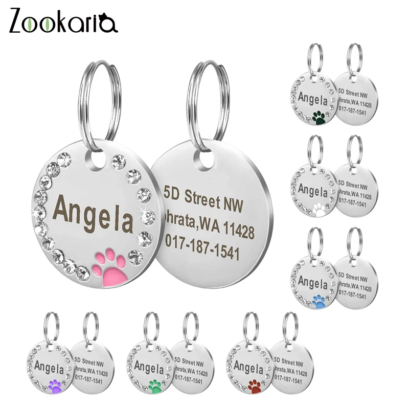 

Anti-lost Dog Collars Dog Name ID Tags Gifts for Dog Lovers Pet Collar Tags for Dog Owner Engraved Pet Tag New Puppy Tag Gifts