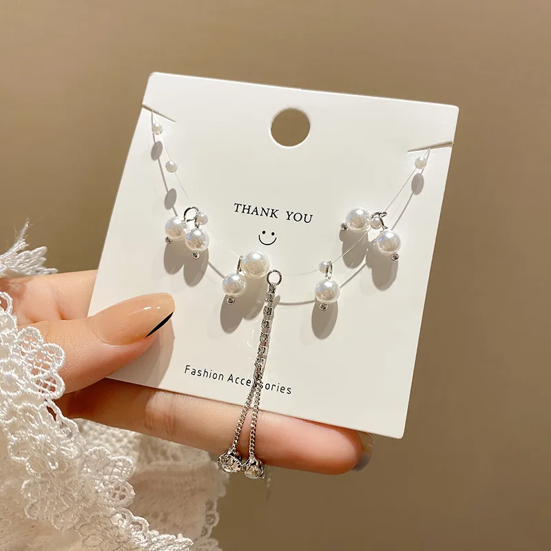 

New Summer Clavicle Chain Pearl Necklace Gentle Temperament Design Sense