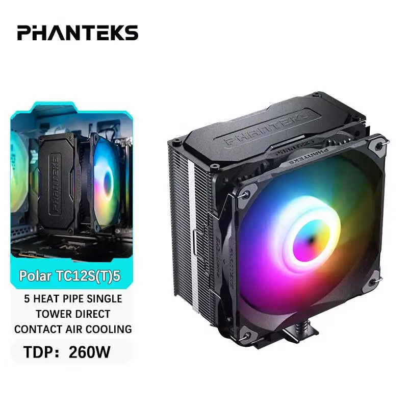 Кулер Для Процессора PHANTEKS Polar S5-120 С 5 Тепловыми Трубками Высокопроизводительный