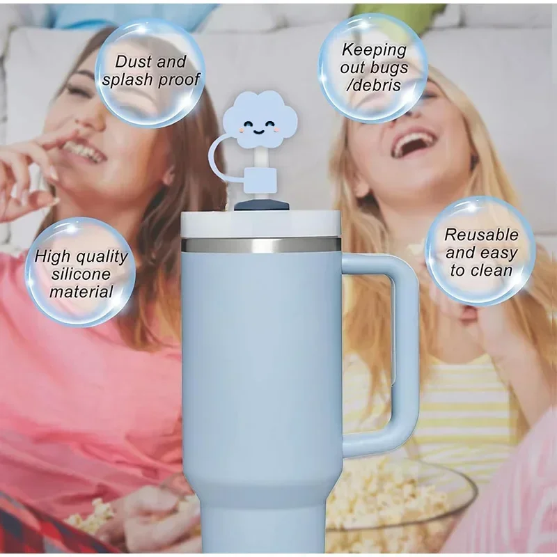 10 мм силиконовые защитные соломинки Lovely Cloud для чашки Стэнли 30 и 40 унций