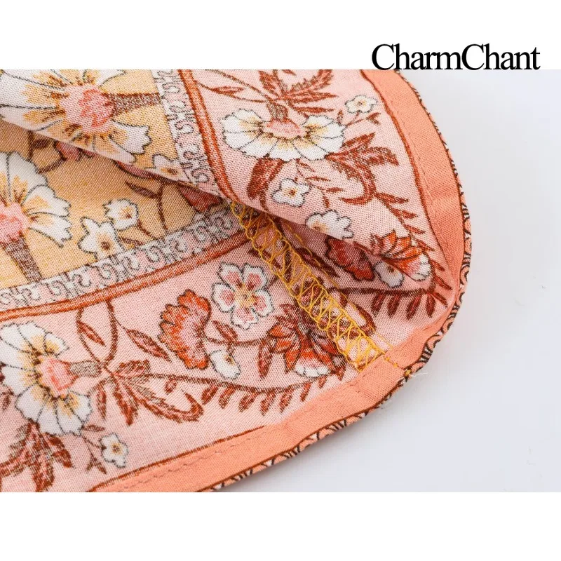Женское макси-платье CHARMCHANT с открытыми плечами, пышными рукавами, богемным цветочным принтом, многоярусное, с эластичной талией, пляжное, длинное, лето 2026 (art.: 3920dc2efadc4) - 3920dc2efadc4