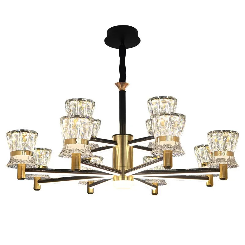 Скандинавский свет роскошная светодиодная хрустальная люстра для гостиной