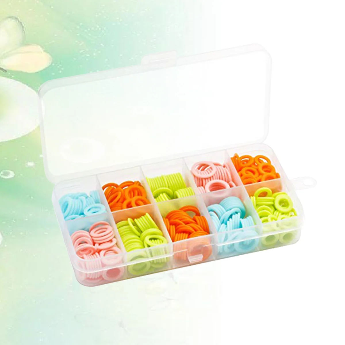 

120pcs Circle Marker Knitting Stitch Crochet Locking Stitch Markers Stitch Needle Clip Pin with Box for