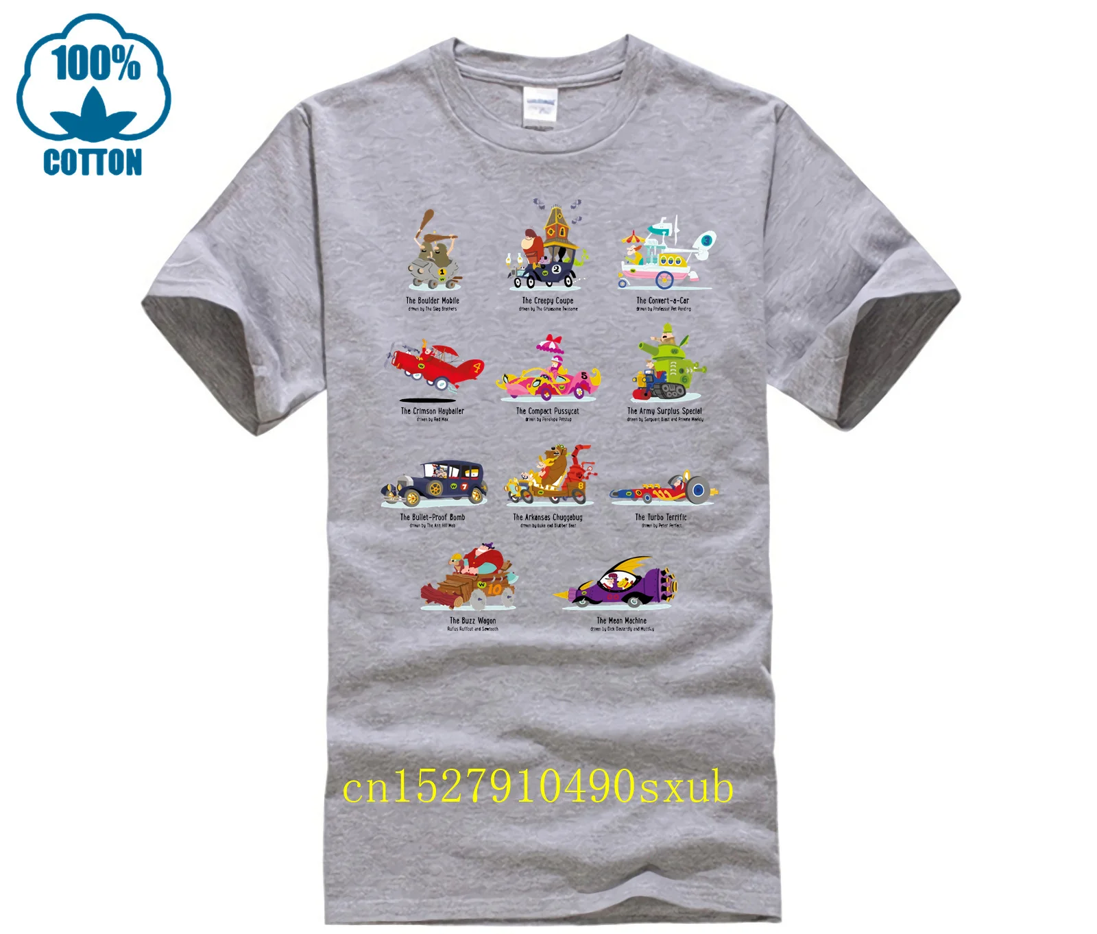 Фото Футболка MAGLIA WACKY Race DASTARDLY AND MUTTLEY CARTONE ANNI 80, культ №5