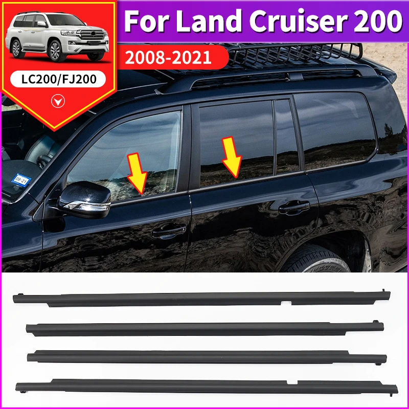 

For 2008-2021 2020 2019 2018 Toyota Land Cruiser 200 Car Window outside Layering LC200 FJ200 Exterior Accessories Sealant Strip