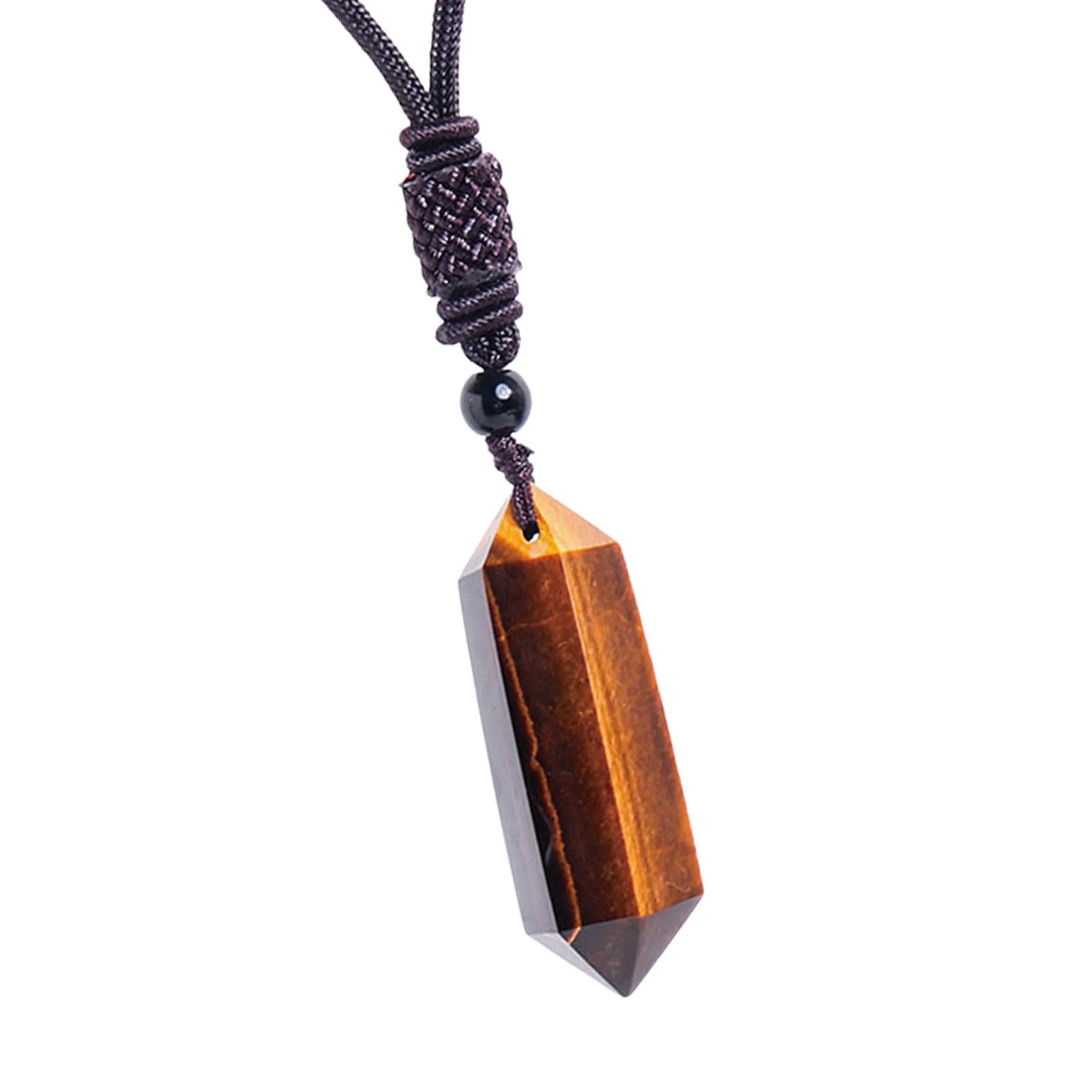 

Healing Crystal Necklace Pointed Crystal Necklace Crystal Necklaces For Women Men Hexagonal Pendants Vintage Rope Necklace For