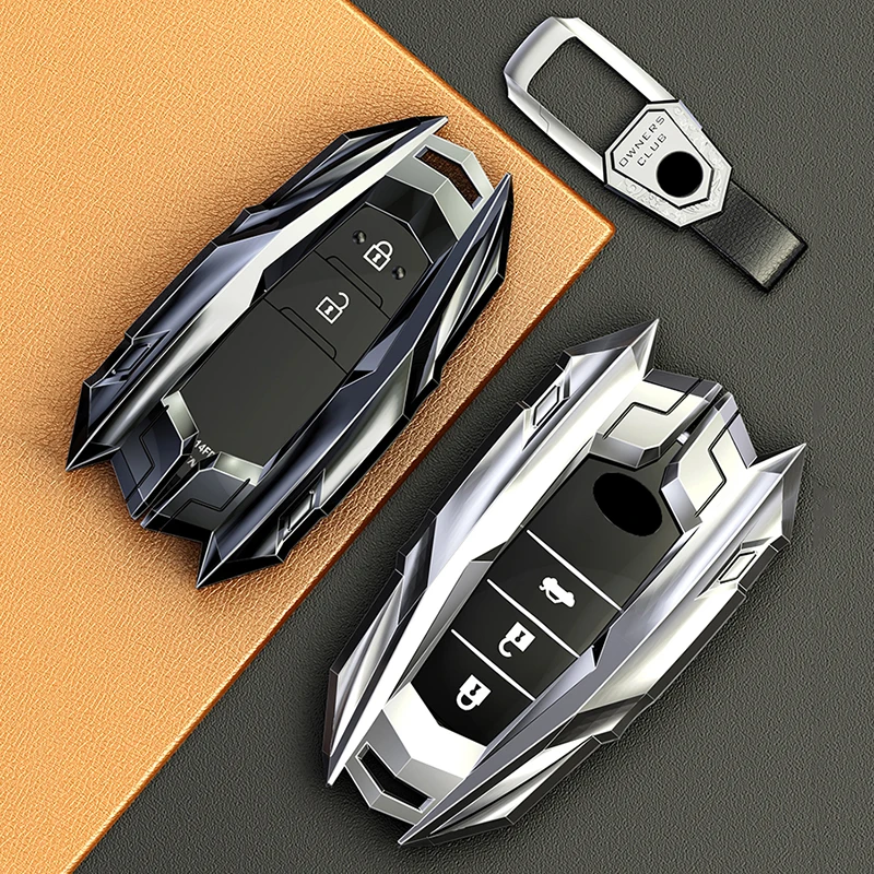 2021 New Zinc Alloy Car Key Case Cover For Toyota Prius Camry Corolla C-HR CHR RAV4 Prado 2018 Car Accessories Keychain Covers