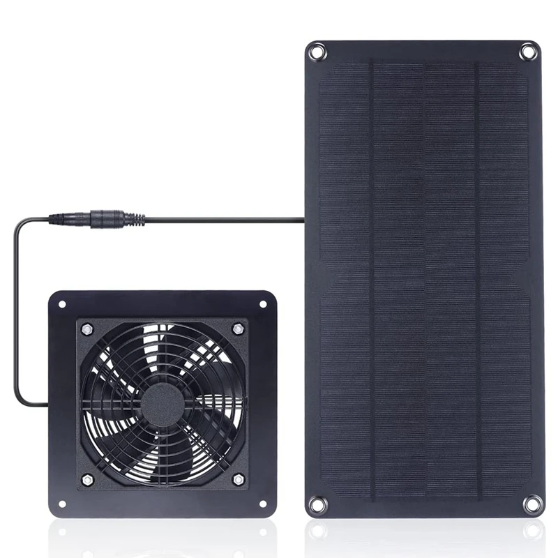 

Вентилятор на солнечной батарее 10 Вт, высокоскоростной вытяжной вентилятор с вентиляционным отверстием, для куриных копсов, теплиц, ангаров